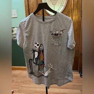 Disney Light Gray Nightmare Before Christmas Tee XXL(19) Jr. size